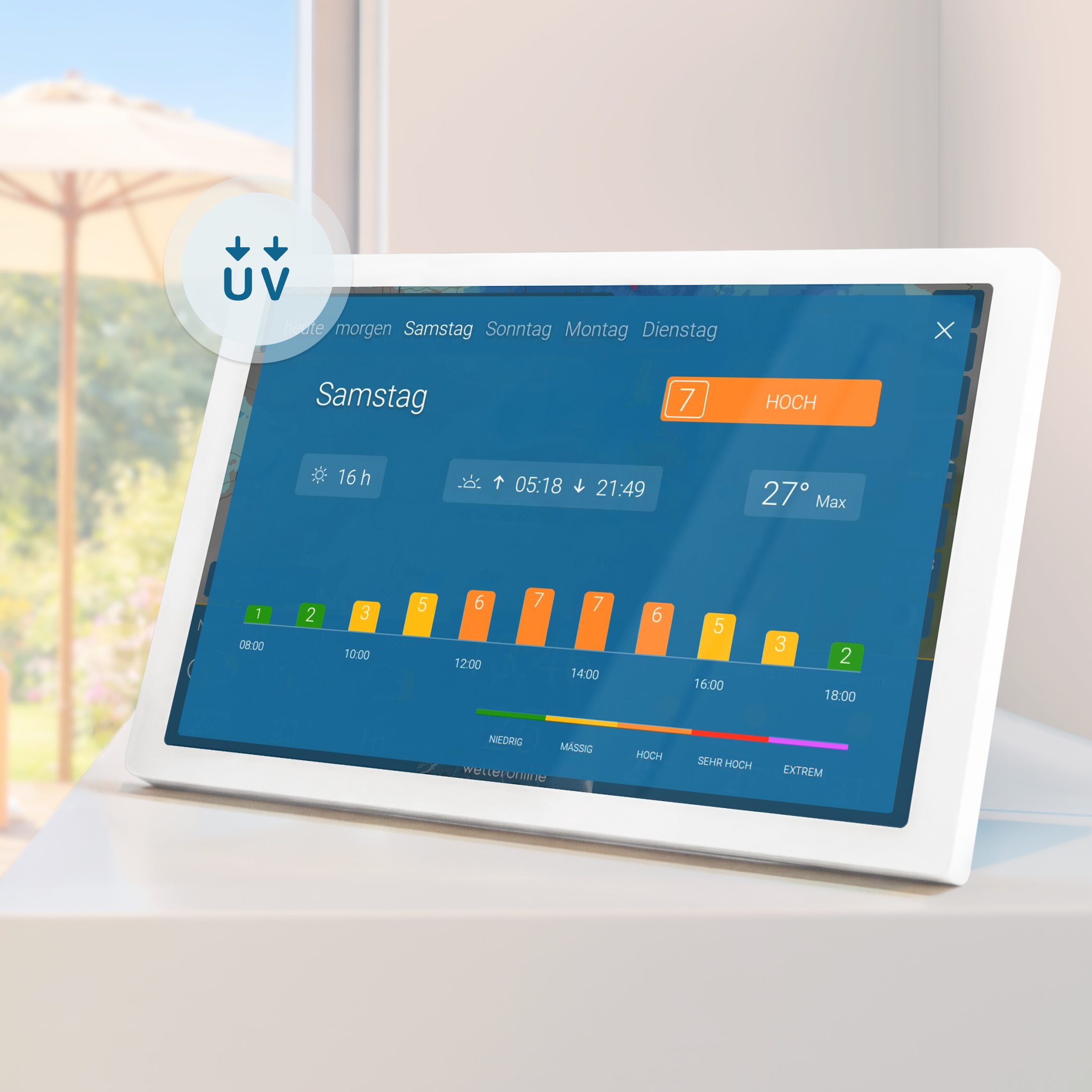 weer & radar home 4 (Wit)