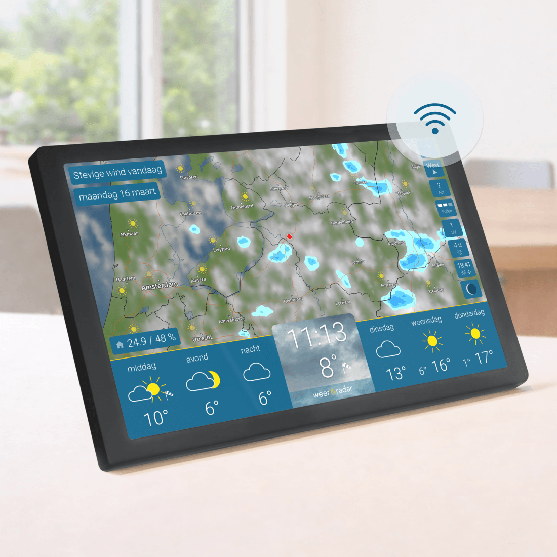 weer & radar home 4 (Zwart)