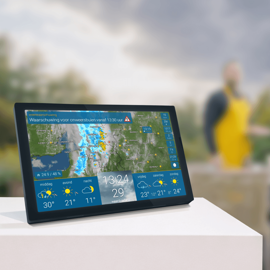 weer & radar home 4 (Zwart)