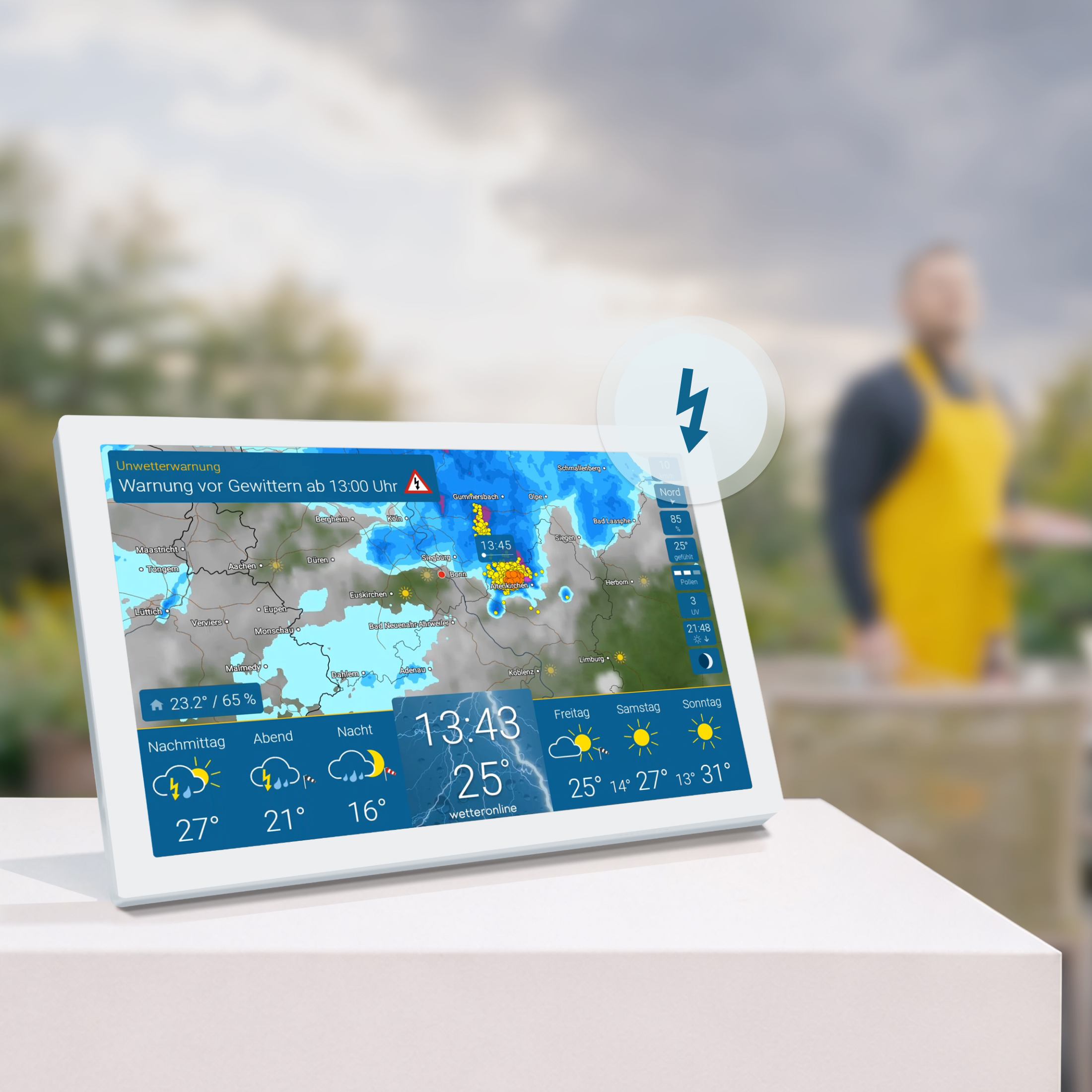 weer & radar home 4 (Wit)