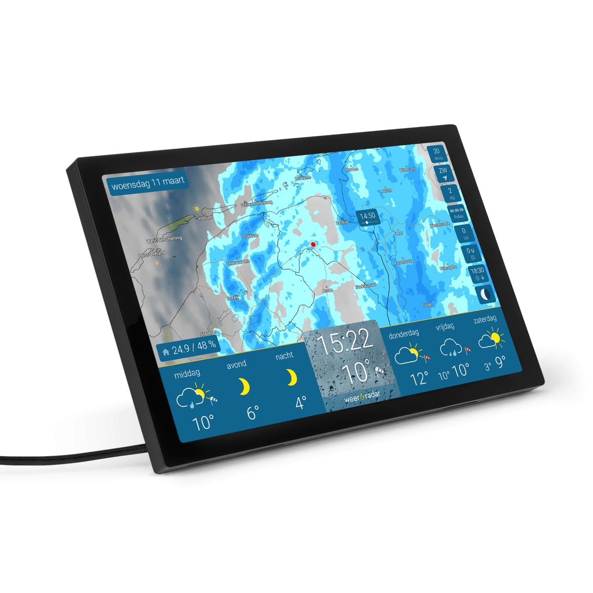 weer & radar home 4 (Zwart)