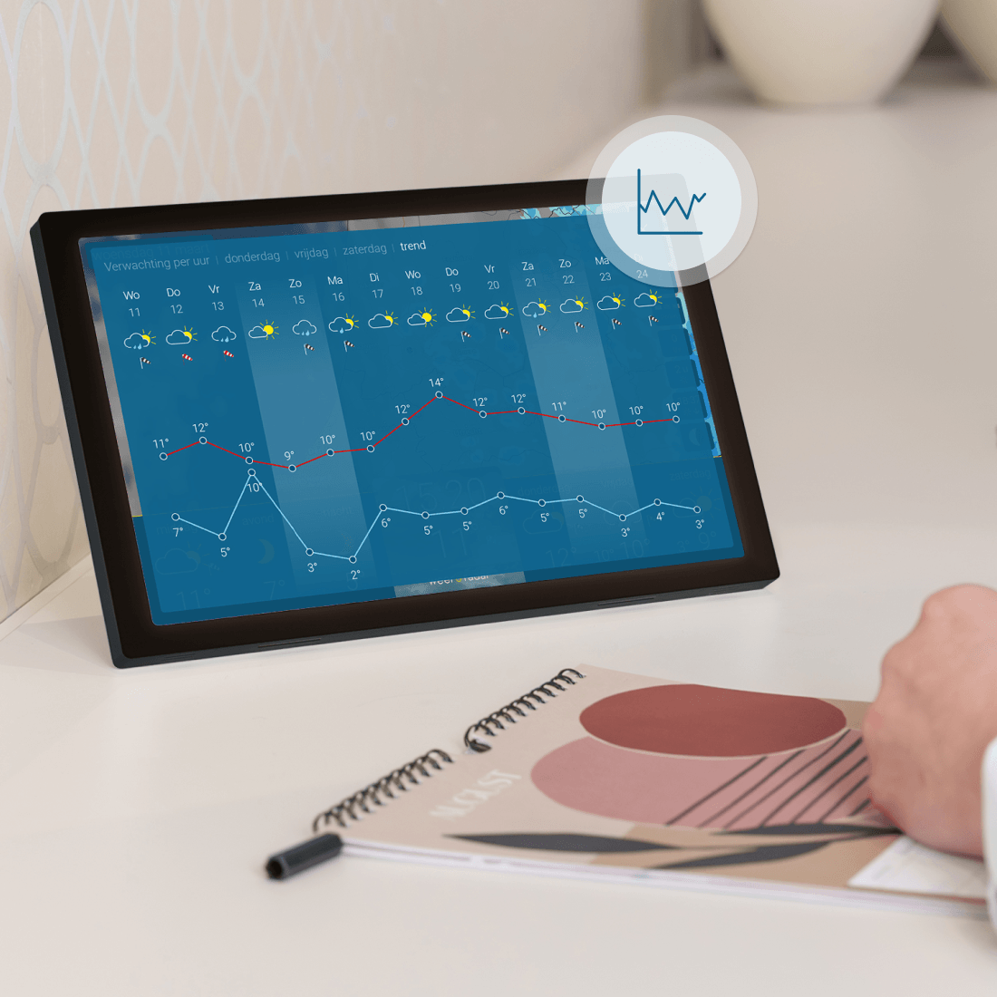 weer & radar home 4 (Zwart)